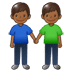 👬🏾 men holding hands: medium-dark skin tone display on Samsung